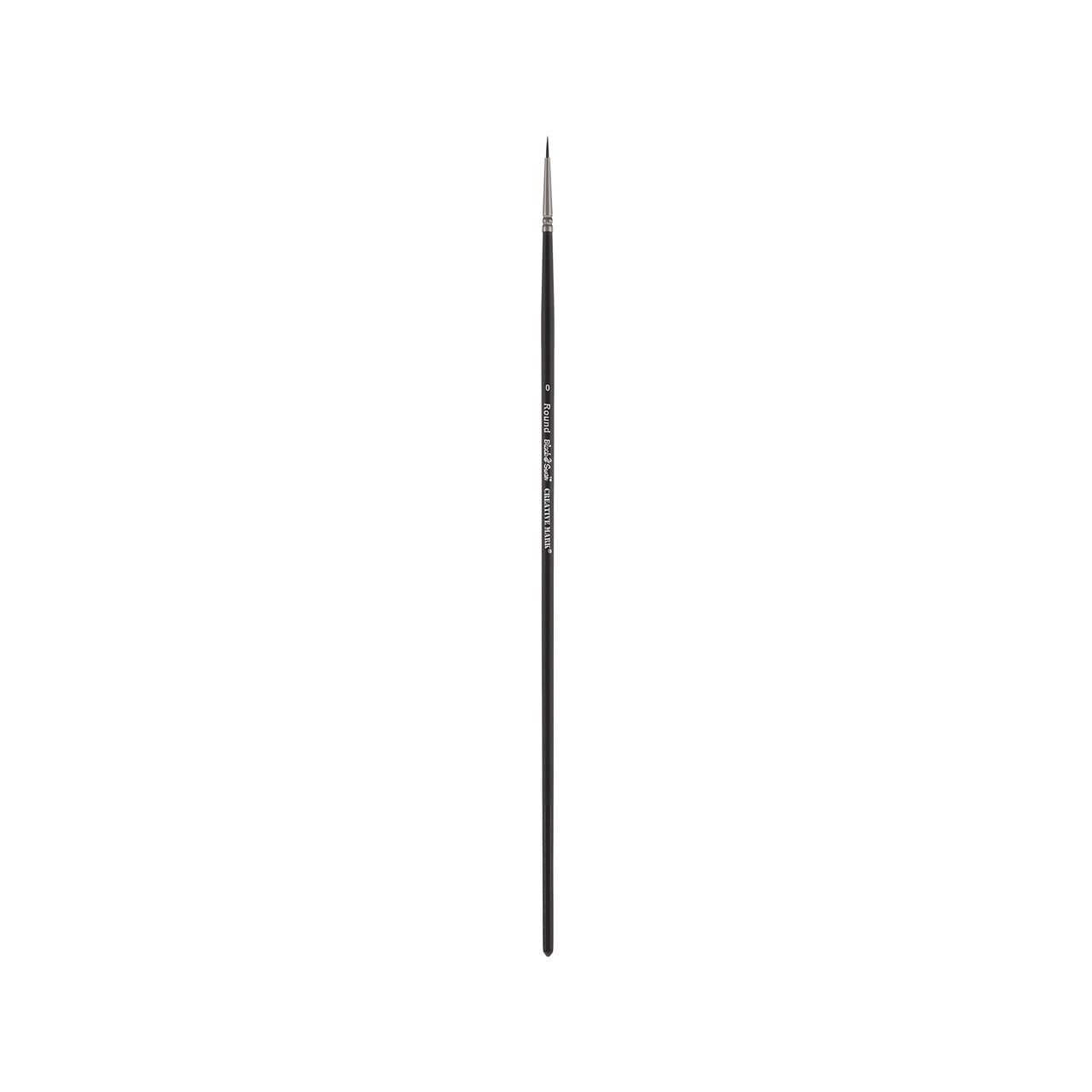 Black Swan Synthetic Red Sable Round Paint Brushes - Round Size # 0 - Professional Quality Long Handle Paint Brushes for Oil, Heavy Body Media and Acrylic - Artists of All Levels